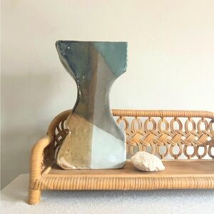 Vintage Abstract Multicolor Ceramic Vase